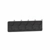 Flash Furniture Daly Wall Mounted 24in Black Wash Solid Pine Wood Storage Rack with 5 Hooks HGWA-SCR-5-BLKWSH-GG